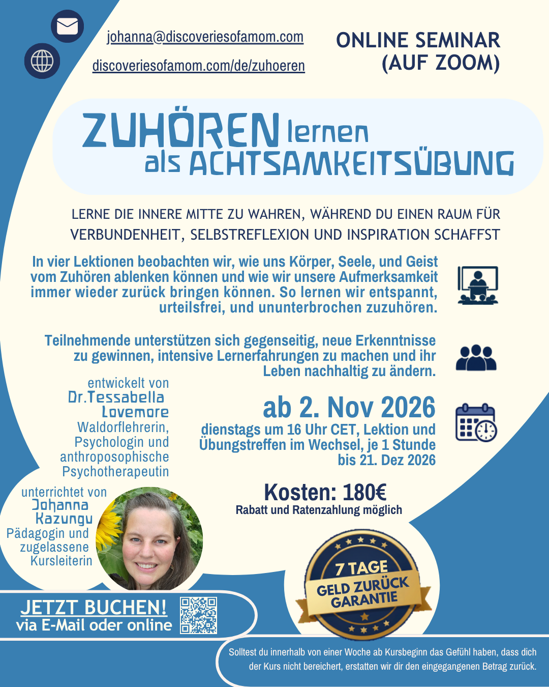 Poster zum neuen Kursstart im November